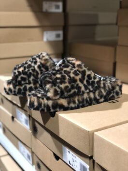 UGG wool integrated snow boots 1005119 Rongye sandals new color leopard print spot
