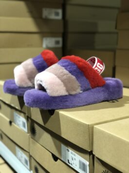 UGG wool integrated snow boots 1005119 Rongye sandals new color matching purple and pink color matching spot