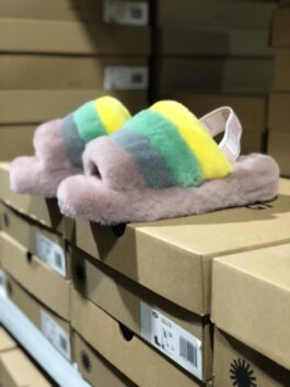 UGG wool integrated snow boots 1005119 Rongye sandals new color matching curtain powder color matching spot