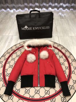 Moose Knuckles Winter Down Jacket SIZE RED  S-XXL MK03 WOMEN  SHORT STYLE