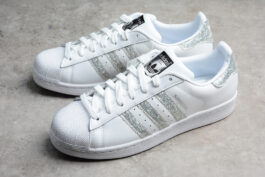 [S76923]-[Adidas  SUPERSTAR WHITE METALLIC SILVER GLITTER BLACK]-[WOMAN:36-39 1/3]-[MAN:40-44]-[OG00124]