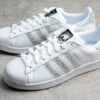 [S76923]-[Adidas  SUPERSTAR WHITE METALLIC SILVER GLITTER BLACK]-[WOMAN:36-39 1/3]-[MAN:40-44]-[OG00124]