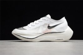 NIKE Zoom X Vaporfly Next % "Sail" Marathon Cushioning Running Shoes White and Black Item No.: CT9133-100